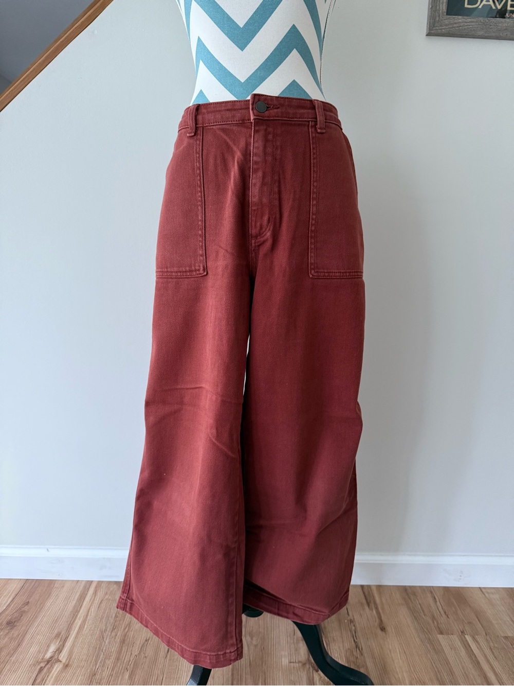 Universal Thread Women's Wide-Leg Utility Pants in Rust